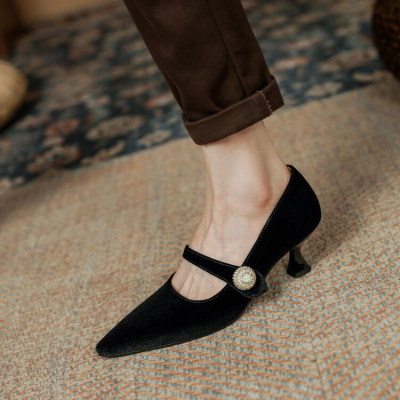 Zapatos Mary Jane con punta pu - Women'S Shoes reseña y precio
